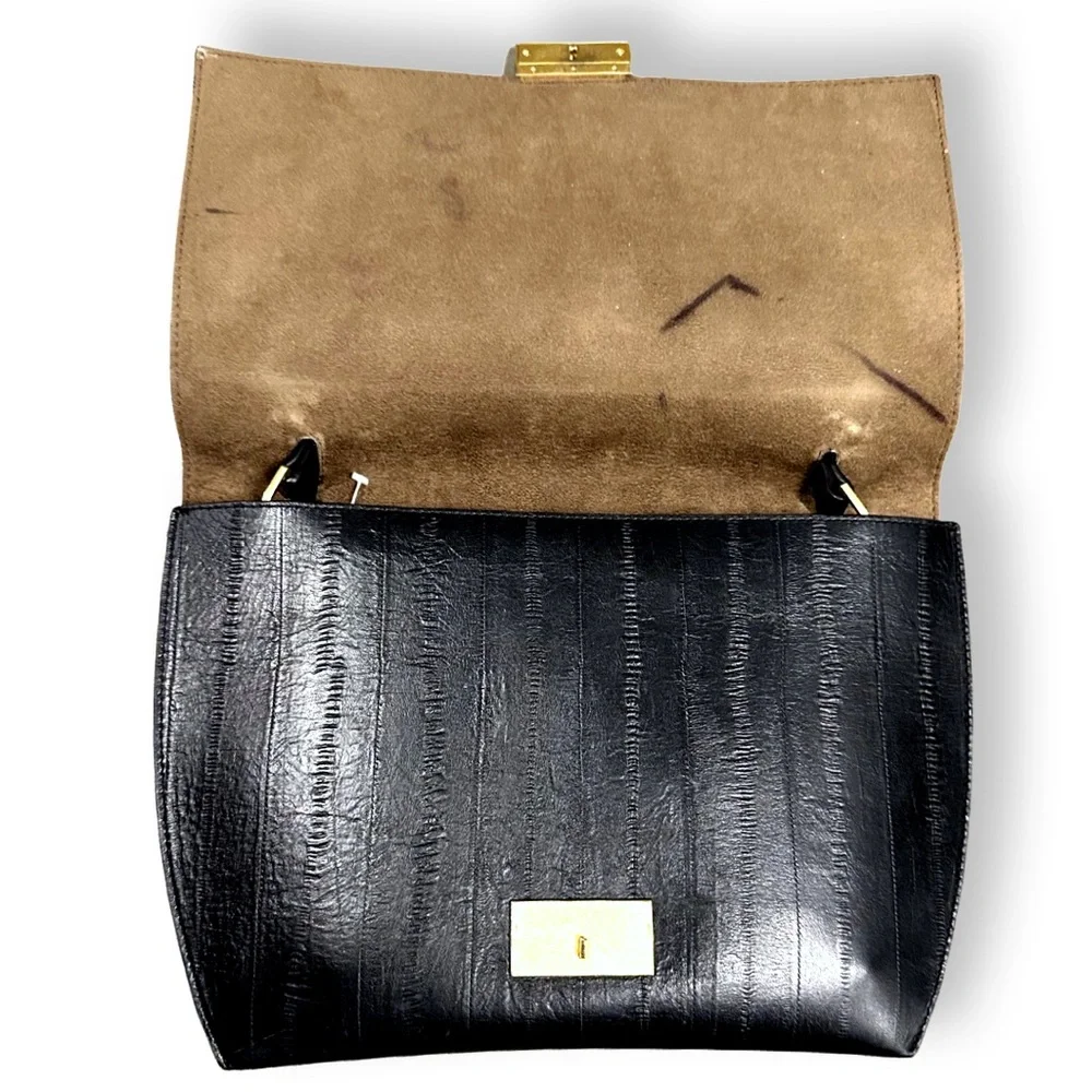 [ ALLSAINTS ] Harley Eel Embossed Leather Crossbody Bag w: luxe Clasp : … - Picture 6 of 9